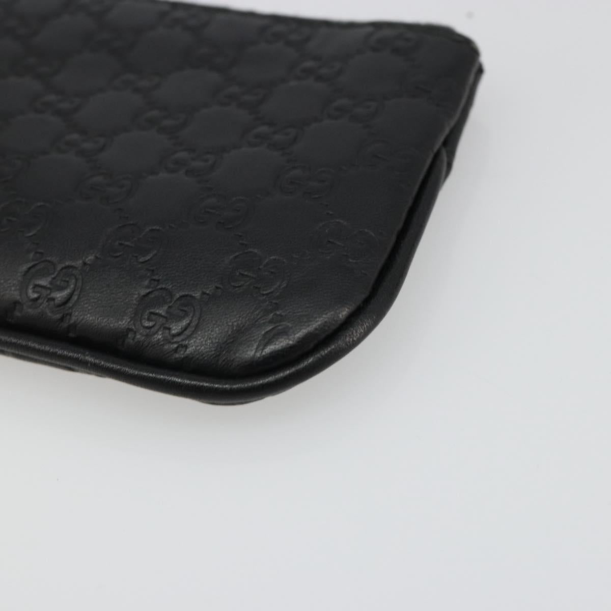 GUCCI Micro GG Canvas Guccissima Coin Purse Black 544476 Auth 187165A