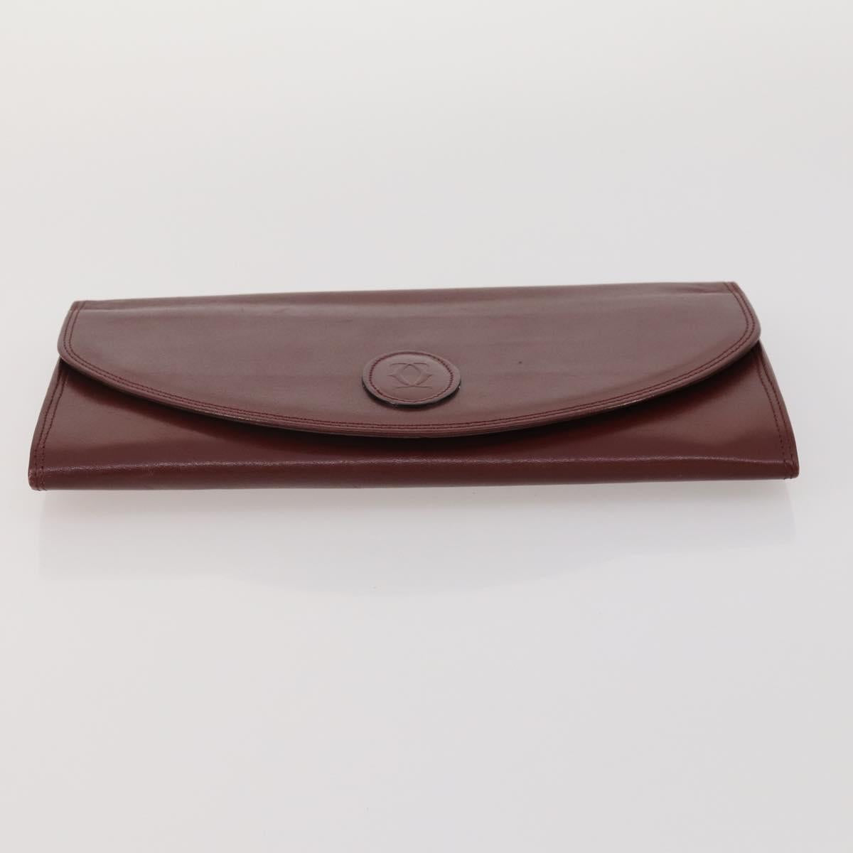 CARTIER Celine Macadam Canvas Bag Leather 3 Set Brown Bordeaux Auth 187170