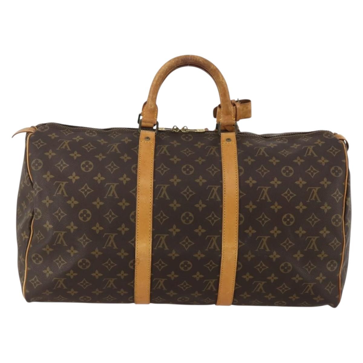 LOUIS VUITTON Monogram Keepall 50 Boston Bag M41426 LV Auth 187171