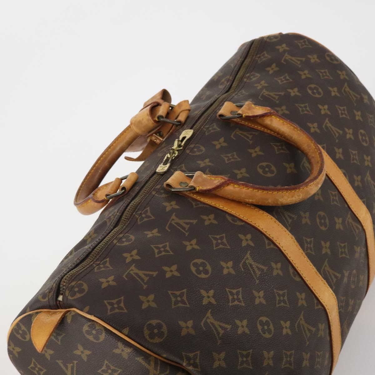 LOUIS VUITTON Monogram Keepall 50 Boston Bag M41426 LV Auth 187171