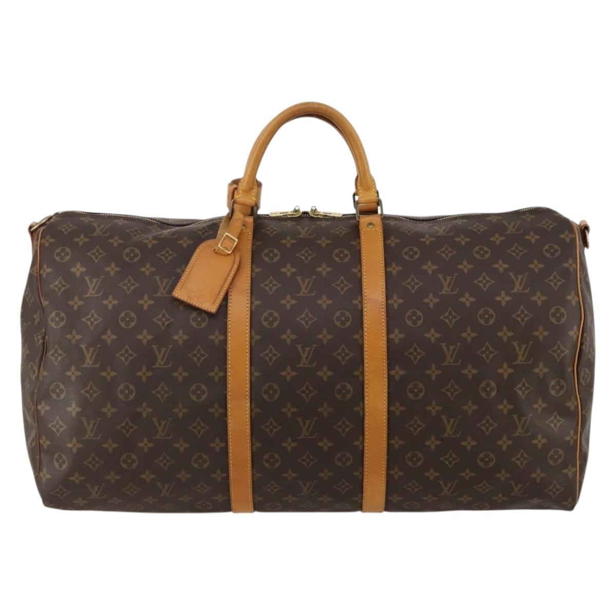 LOUIS VUITTON Monogram Keepall Bandouliere 60 Boston Bag M41412 LV Auth 187172