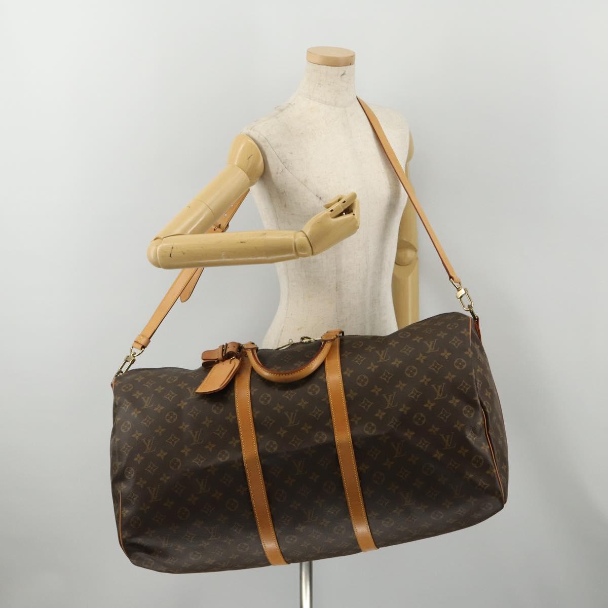 LOUIS VUITTON Monogram Keepall Bandouliere 60 Boston Bag M41412 LV Auth 187173V