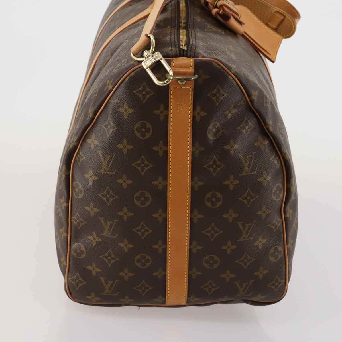 LOUIS VUITTON Monogram Keepall Bandouliere 60 Boston Bag M41412 LV Auth 187173V