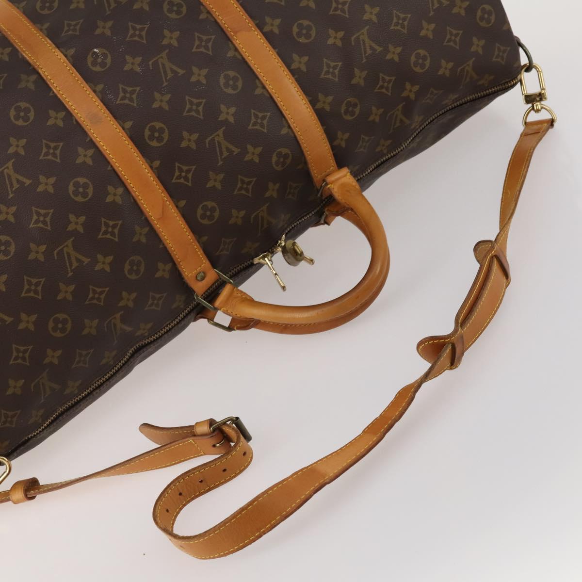 LOUIS VUITTON Monogram Keepall Bandouliere 60 Boston Bag M41412 LV Auth 187174V