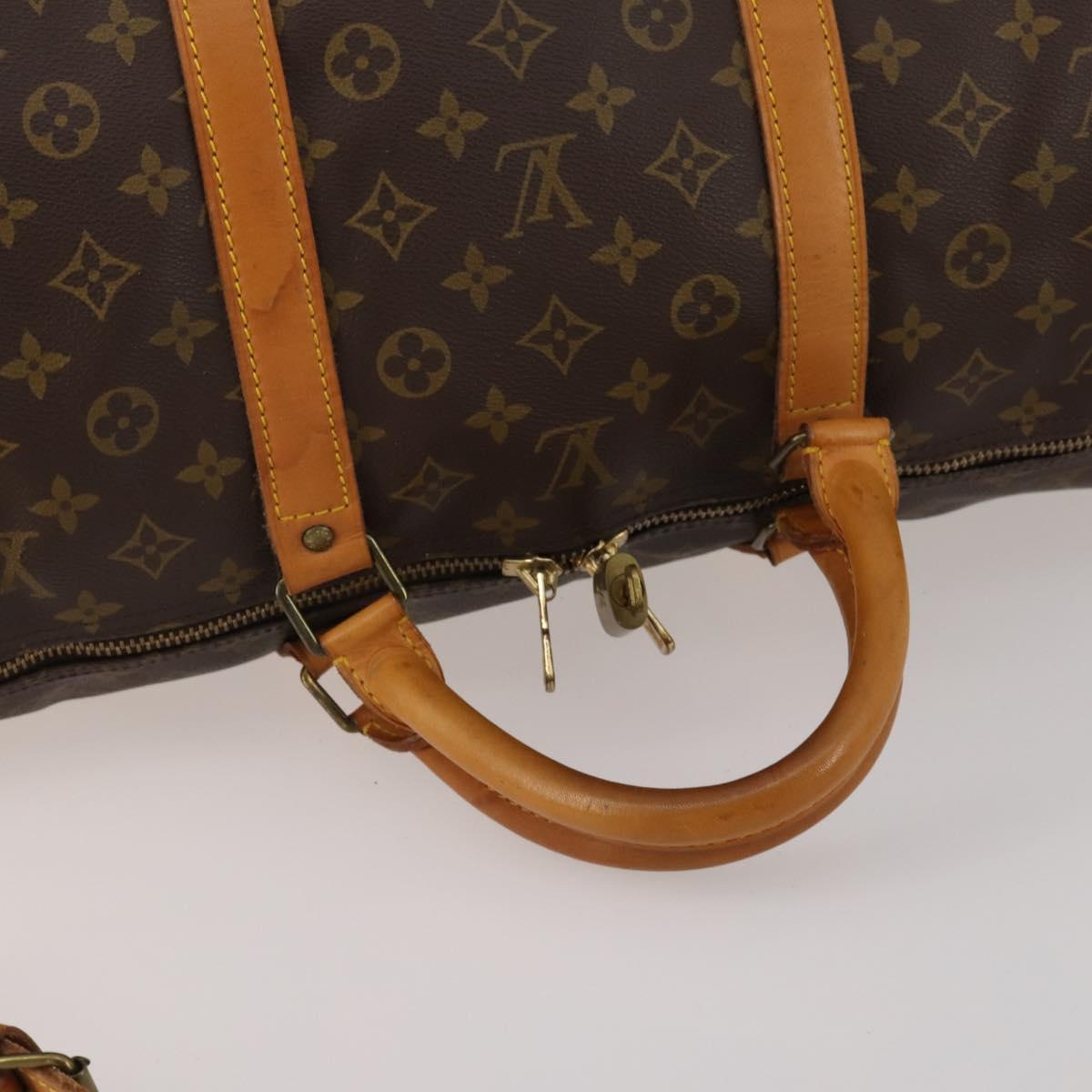 LOUIS VUITTON Monogram Keepall Bandouliere 60 Boston Bag M41412 LV Auth 187174V
