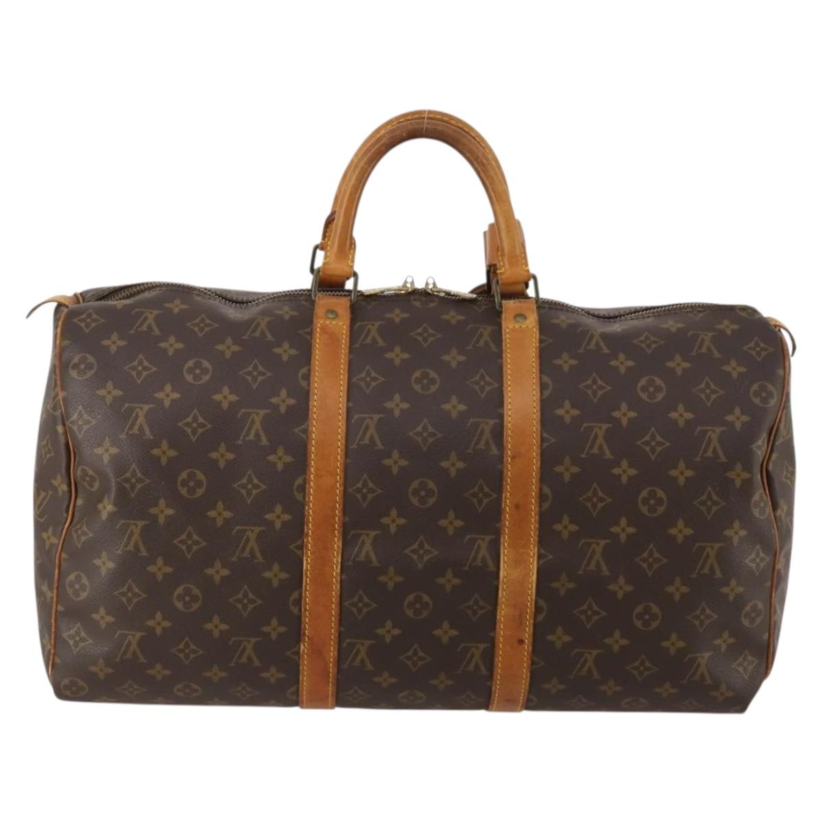 LOUIS VUITTON Monogram Keepall 50 Boston Bag M41426 LV Auth 187175