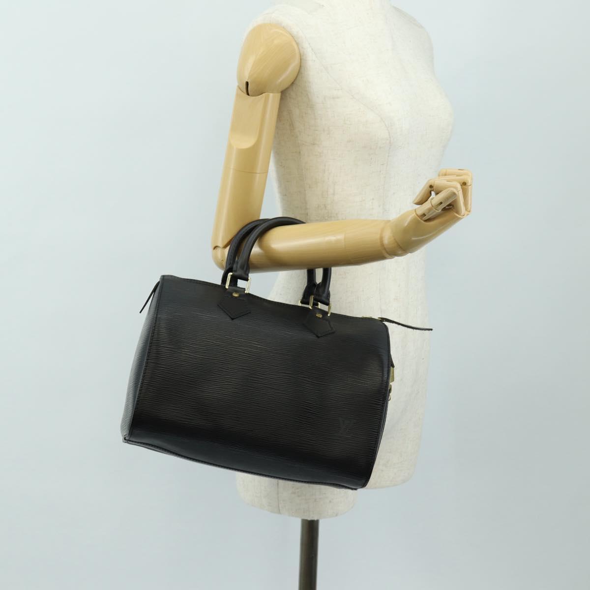 LOUIS VUITTON Epi Speedy 25 Hand Bag Black M59042 LV Auth 187179SAV