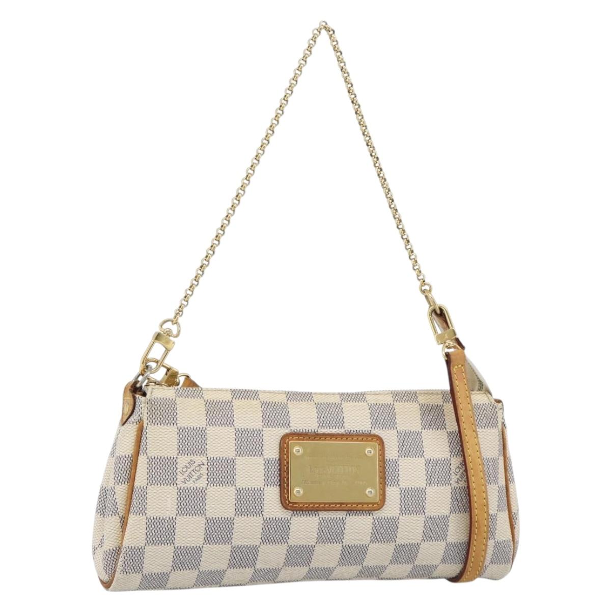 LOUIS VUITTON Damier Azur Eva Shoulder Bag 2way N55214 LV Auth 187198A