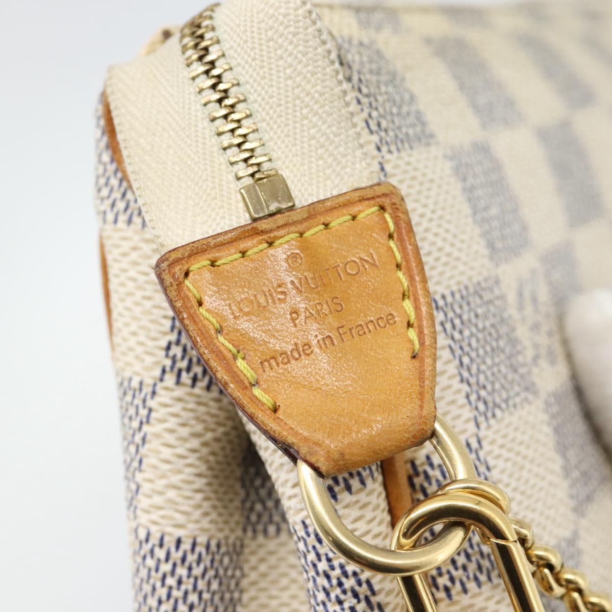 LOUIS VUITTON Damier Azur Eva Shoulder Bag 2way N55214 LV Auth 187198A