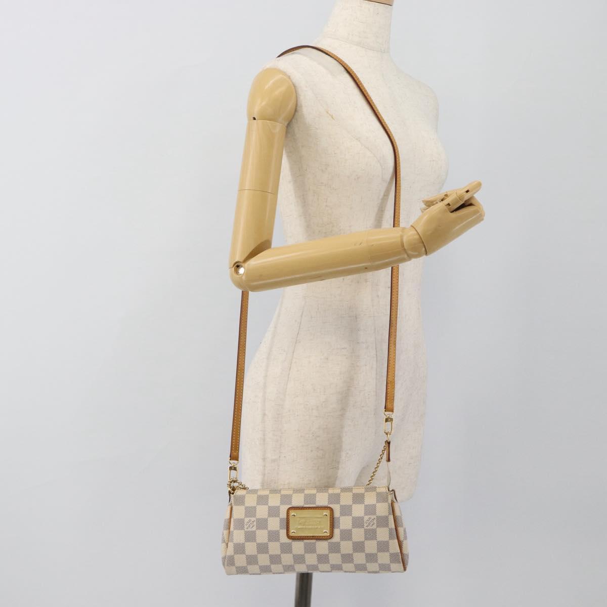 LOUIS VUITTON Damier Azur Eva Shoulder Bag 2way N55214 LV Auth 187198A