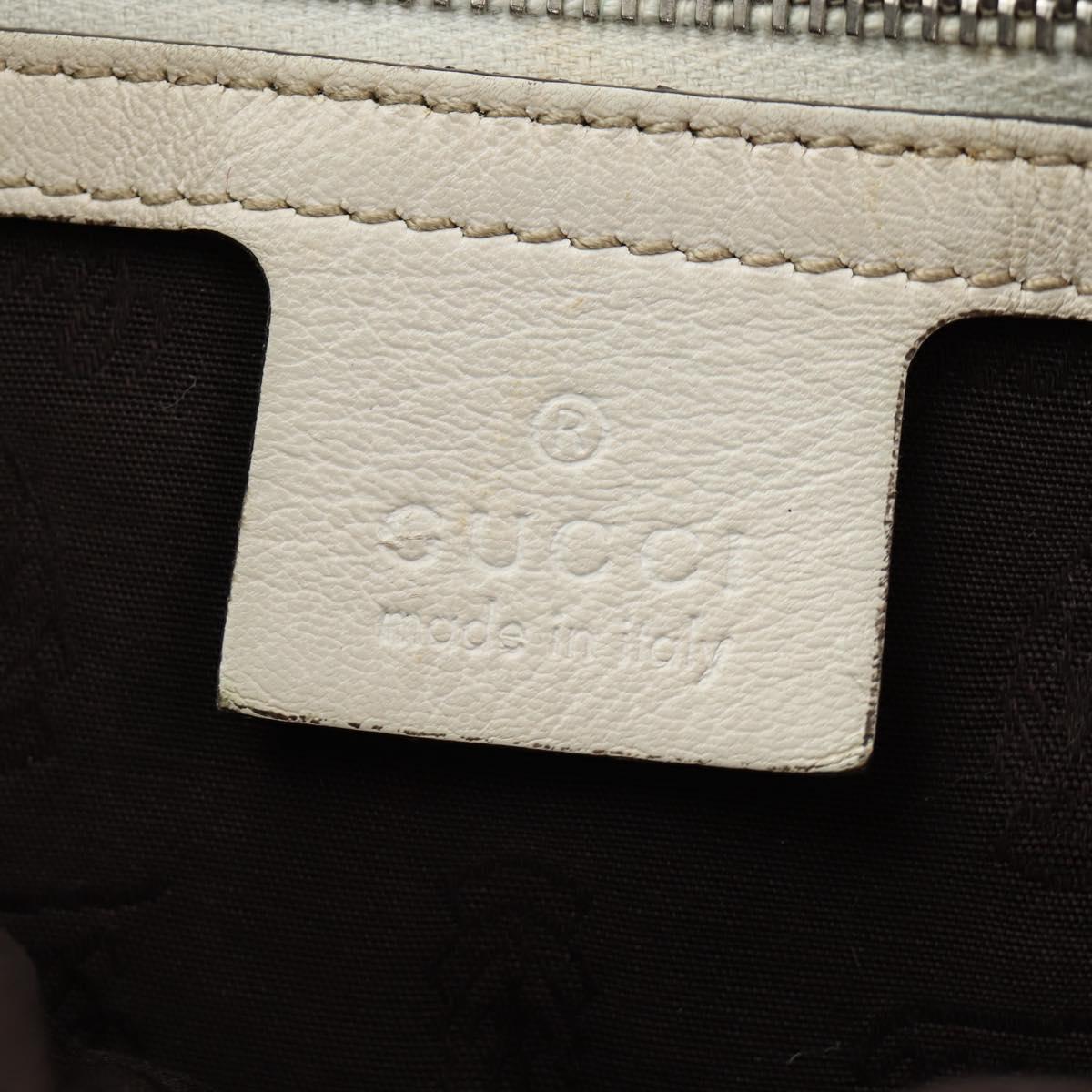 GUCCI GG Canvas Web Sherry Line Tote Bag Beige Silver Red 232971 Auth 187200SAV