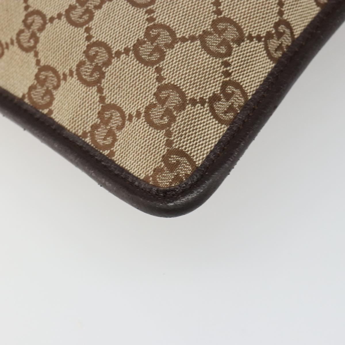 GUCCI GG Canvas Web Sherry Line Shoulder Bag Beige Red Green 27639 Auth 187207A
