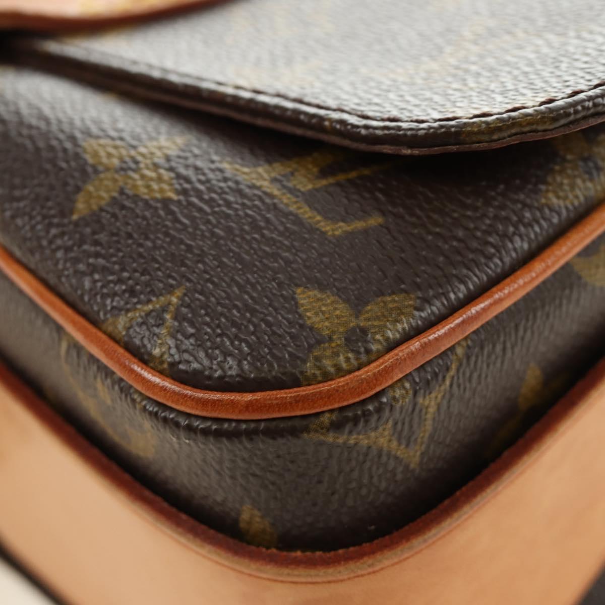 LOUIS VUITTON Monogram Cartouchiere MM Shoulder Bag M51253 LV Auth 187220V