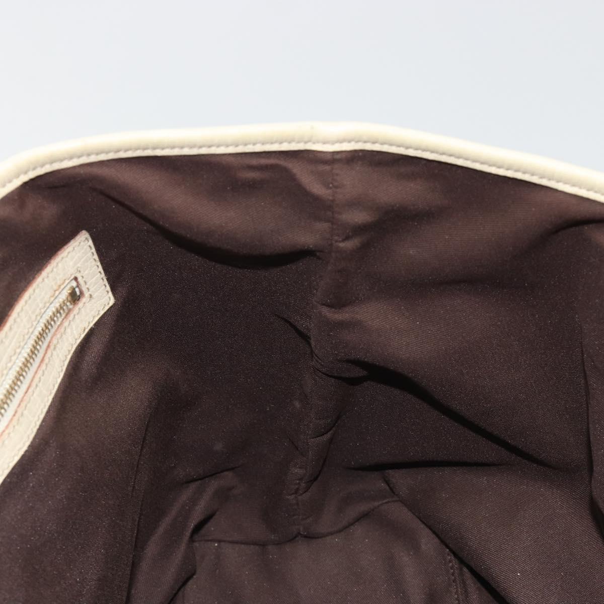 GUCCI GG Canvas Sherry Line Tote Bag Beige Gold 137396 Auth 187252