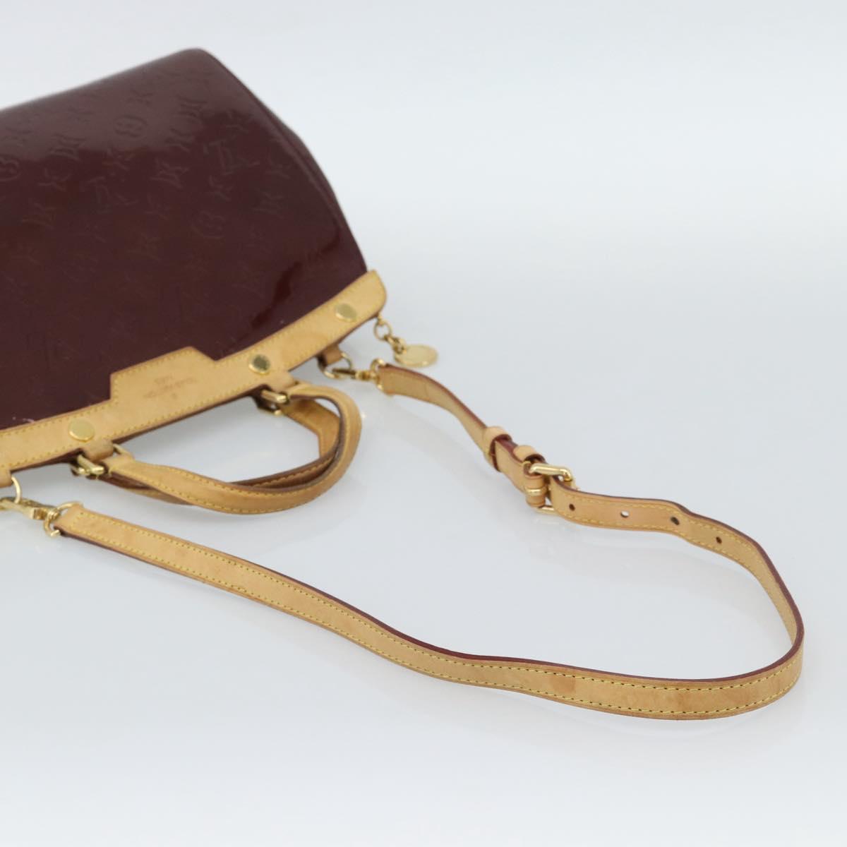 LOUIS VUITTON Monogram Vernis Blair MM Bag 2way Rouge Favist M91690 Auth 187265A