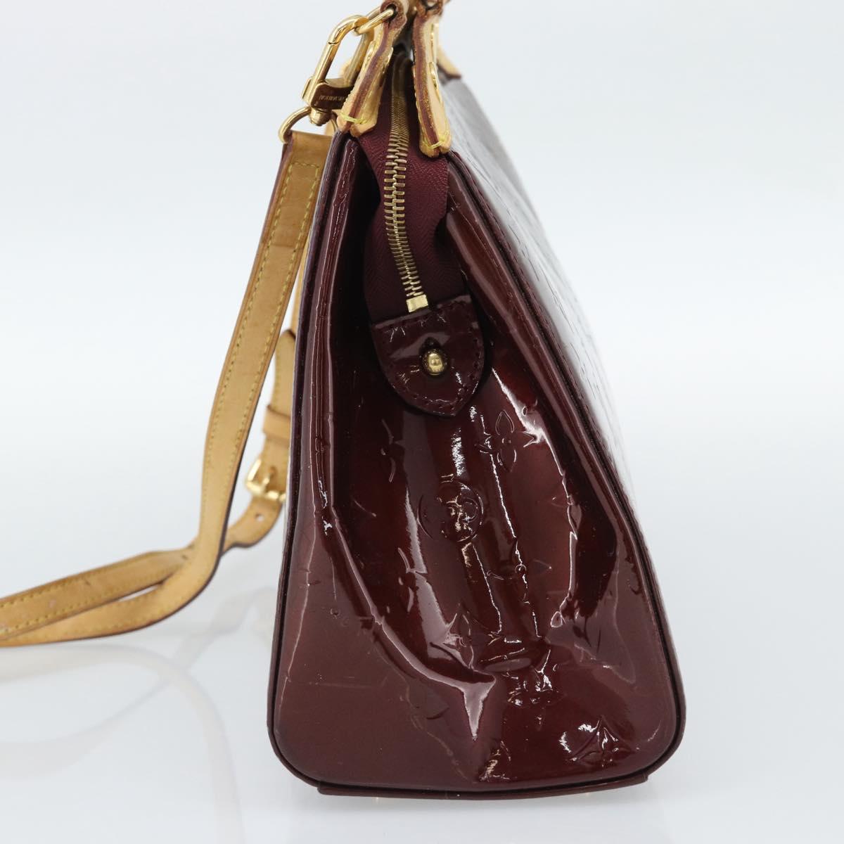 LOUIS VUITTON Monogram Vernis Blair MM Bag 2way Rouge Favist M91690 Auth 187265A