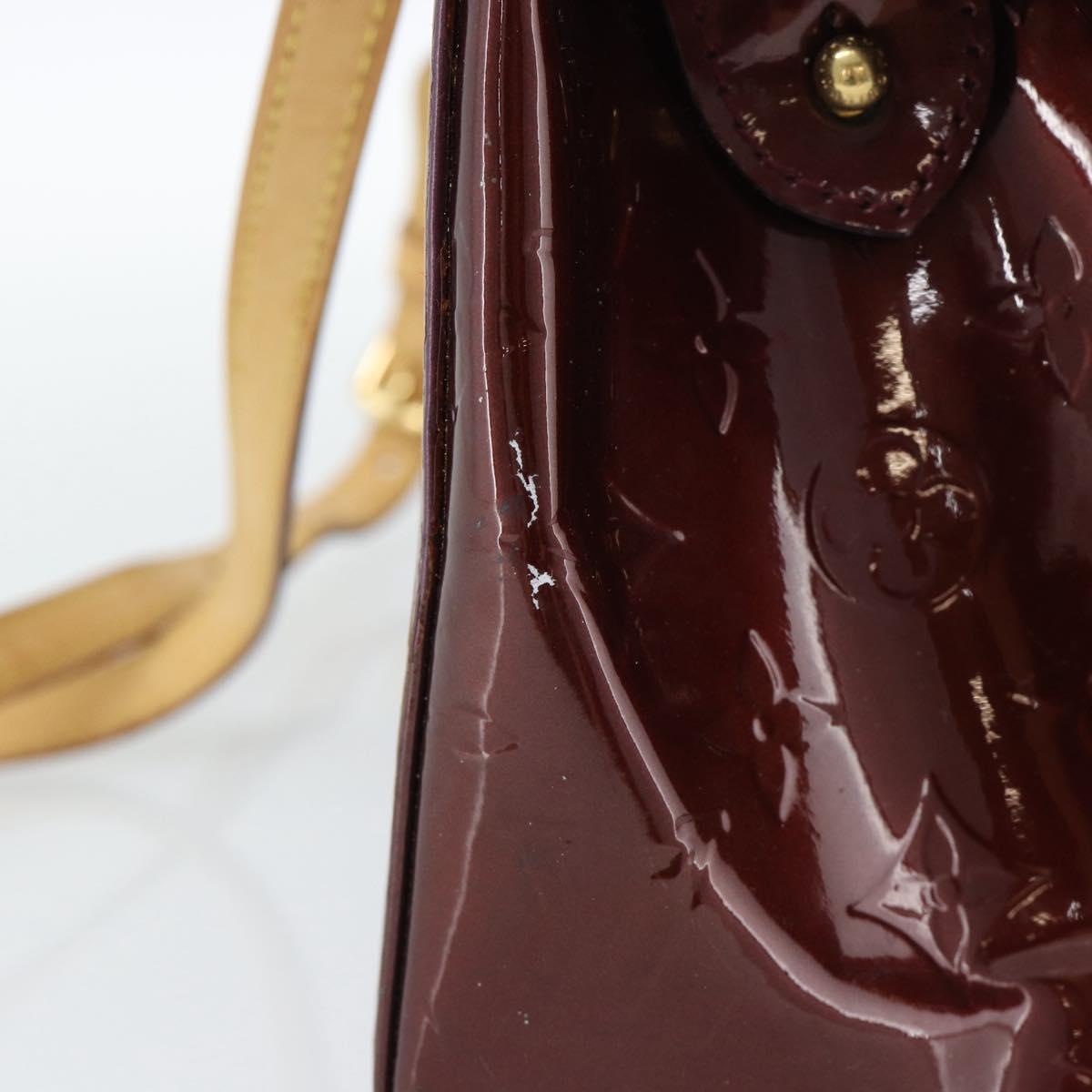 LOUIS VUITTON Monogram Vernis Blair MM Bag 2way Rouge Favist M91690 Auth 187265A