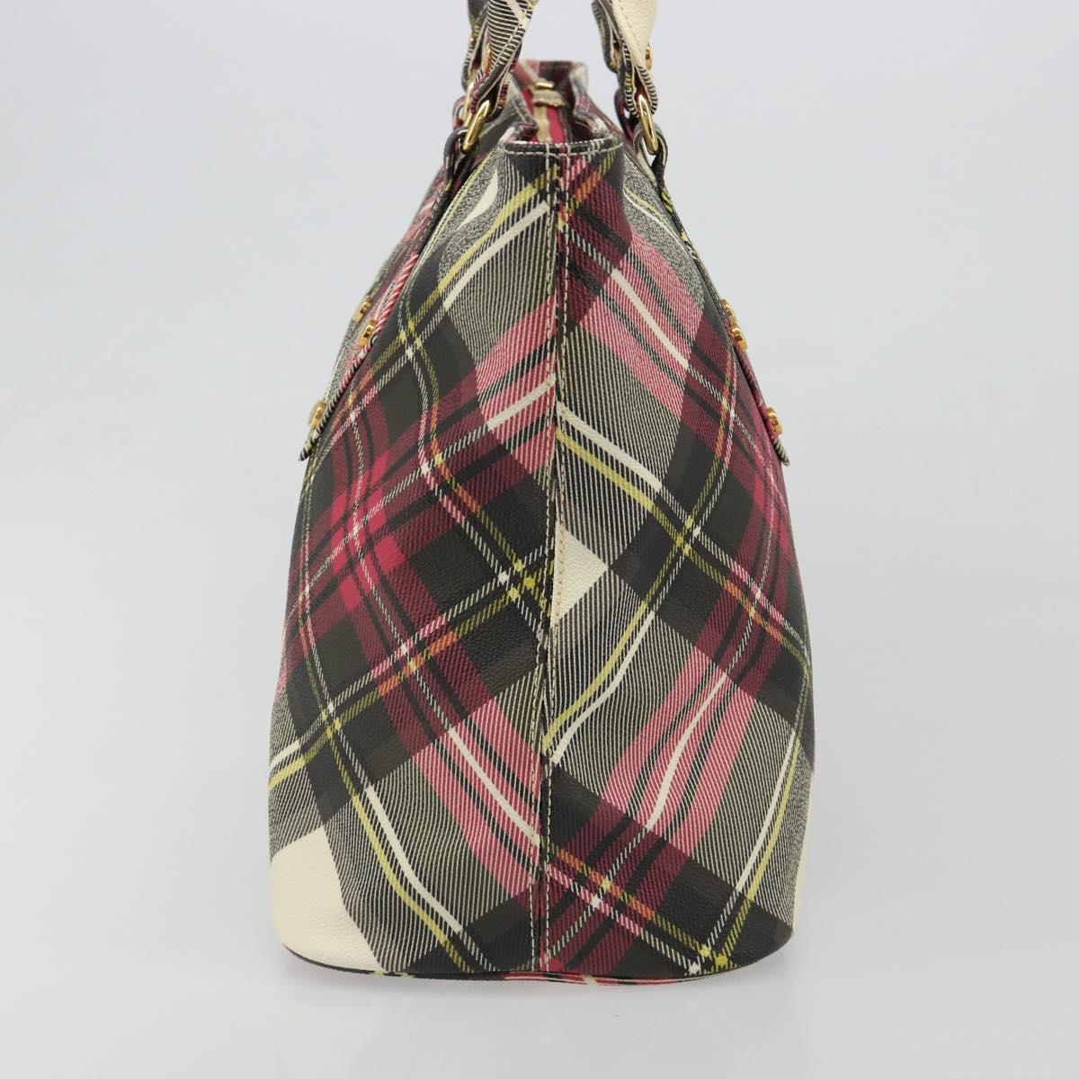 Vivienne Westwood Tote Bag PVC Canvas Pink Gold Auth 187266V