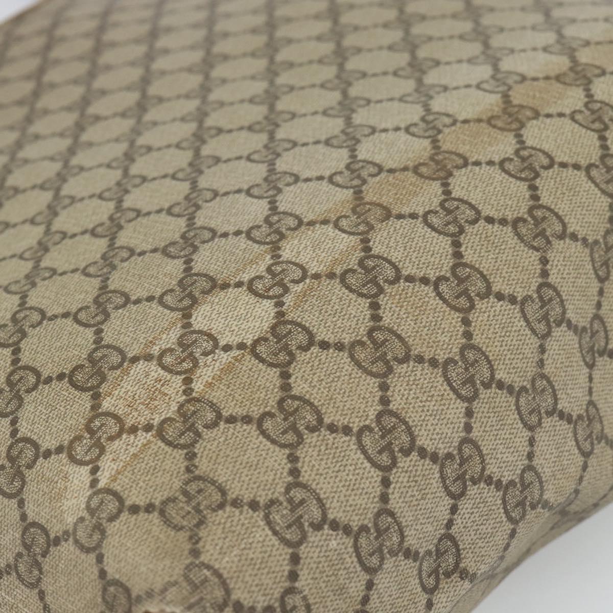 GUCCI GG Supreme Web Sherry Line Tote Bag PVC Beige Gold 378 02 003 Auth 187267