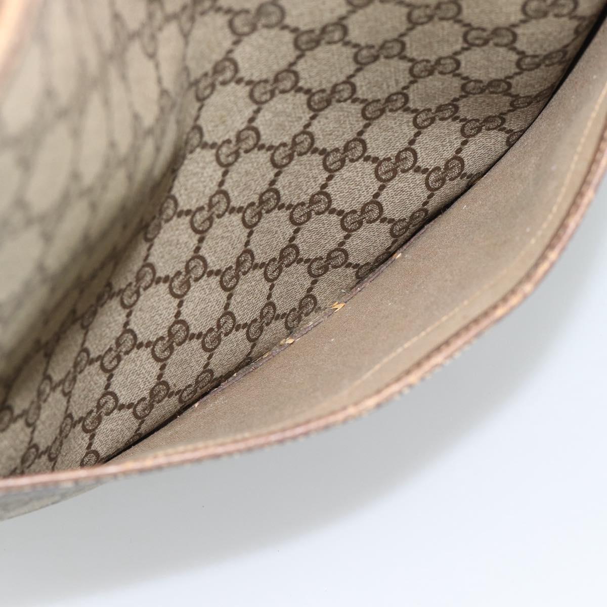 GUCCI GG Supreme Web Sherry Line Tote Bag PVC Beige Gold 378 02 003 Auth 187267