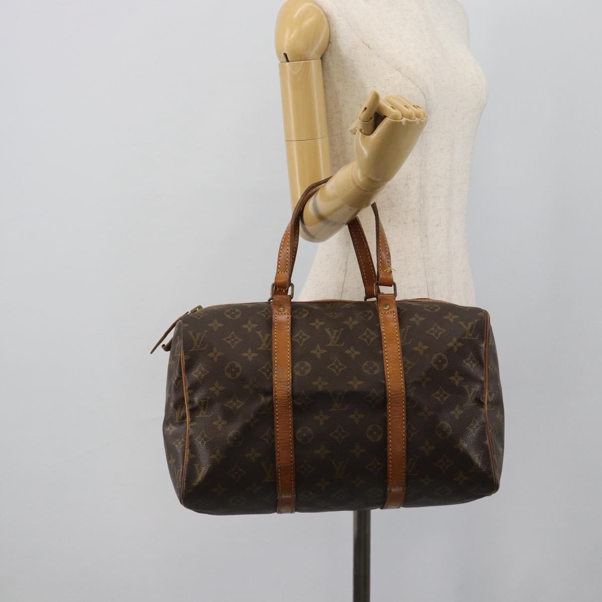 LOUIS VUITTON Monogram Sac Souple 35 Boston Bag M41626 LV Auth 187270