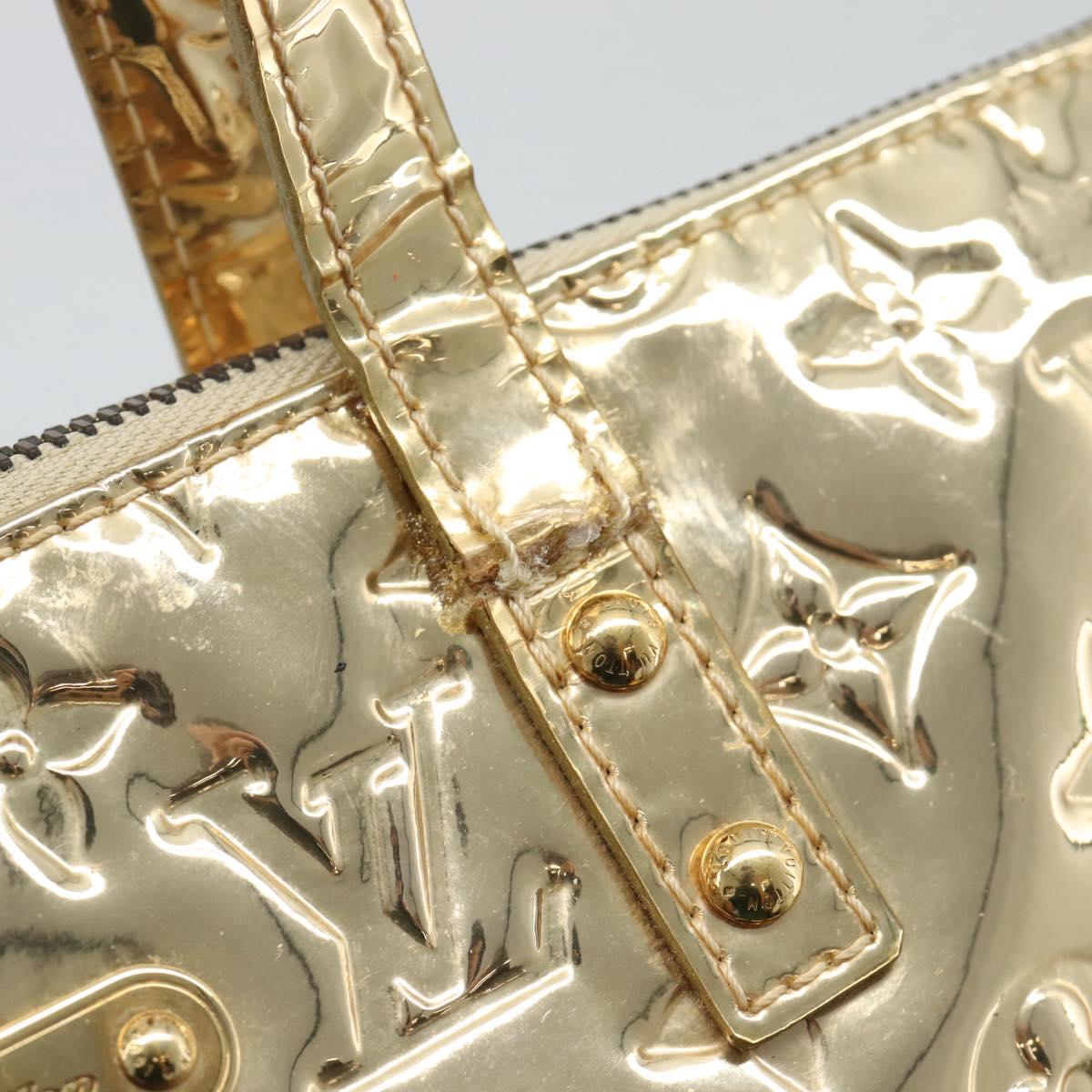LOUIS VUITTON Monogram Miroir Bellevue GM Hand Bag Gold LV Auth 187271