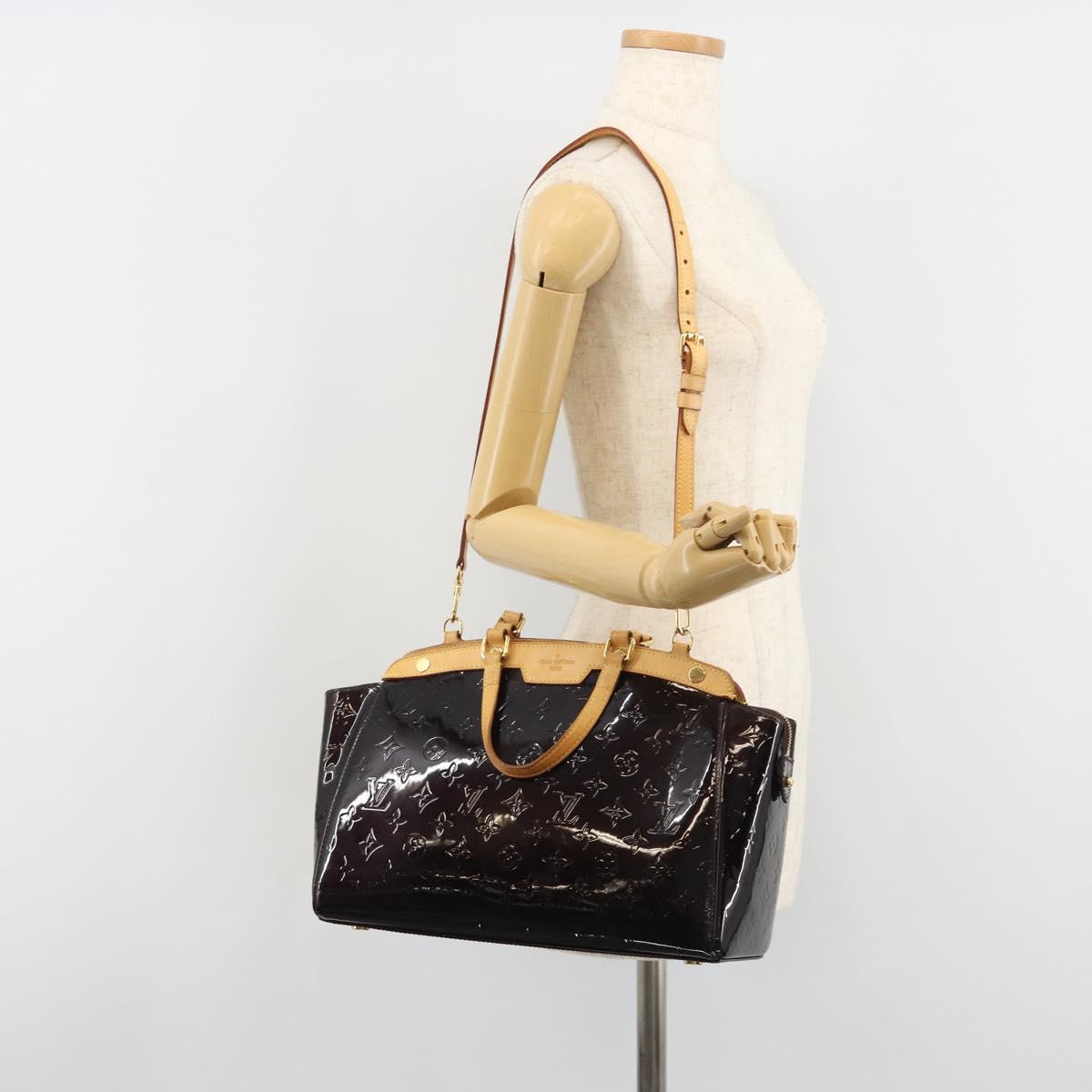 LOUIS VUITTON Monogram Vernis Blair MM Bag 2way Amarante M91619 LV Auth 187272A