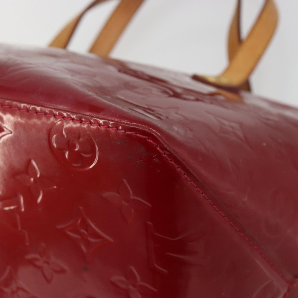 LOUIS VUITTON Monogram Vernis Bellevue PM Bag Pomme D'amour M93583 Auth 187275A