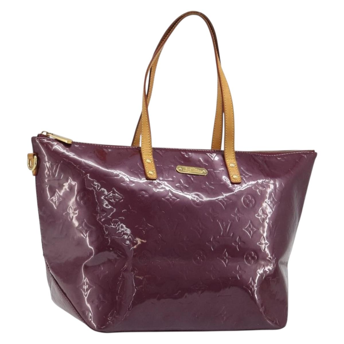 LOUIS VUITTON Monogram Vernis Bellevue GM Tote Bag Violet M93588 LV Auth 187276