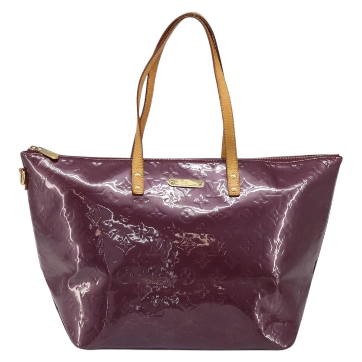 LOUIS VUITTON Monogram Vernis Bellevue GM Tote Bag Violet M93588 LV Auth 187276