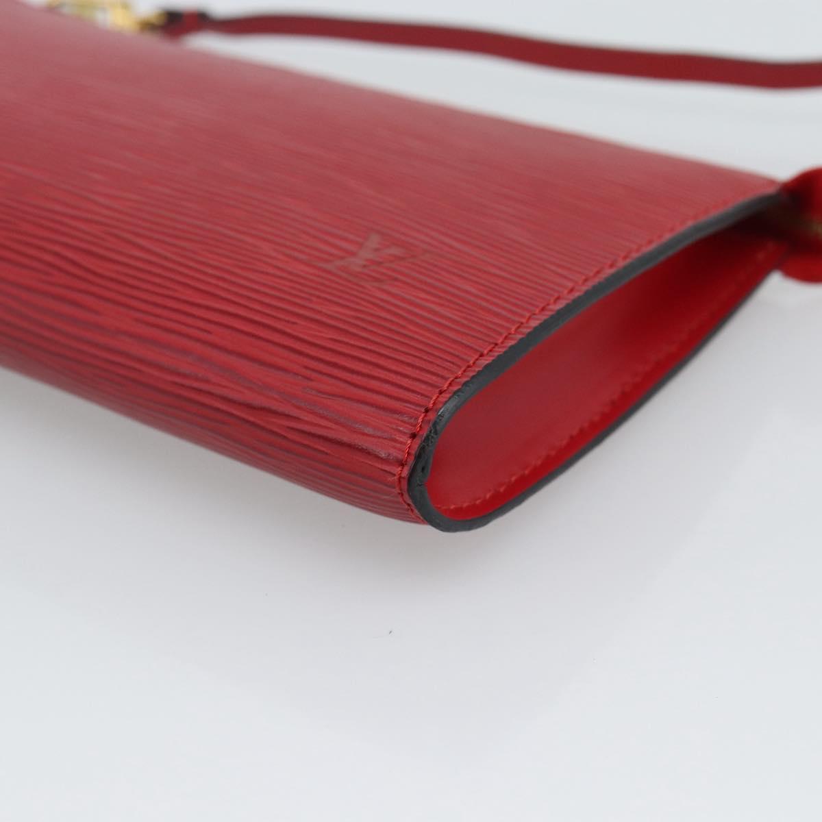 LOUIS VUITTON Epi Pochette Accessoires Pouch Red M52947 LV Auth 187289A