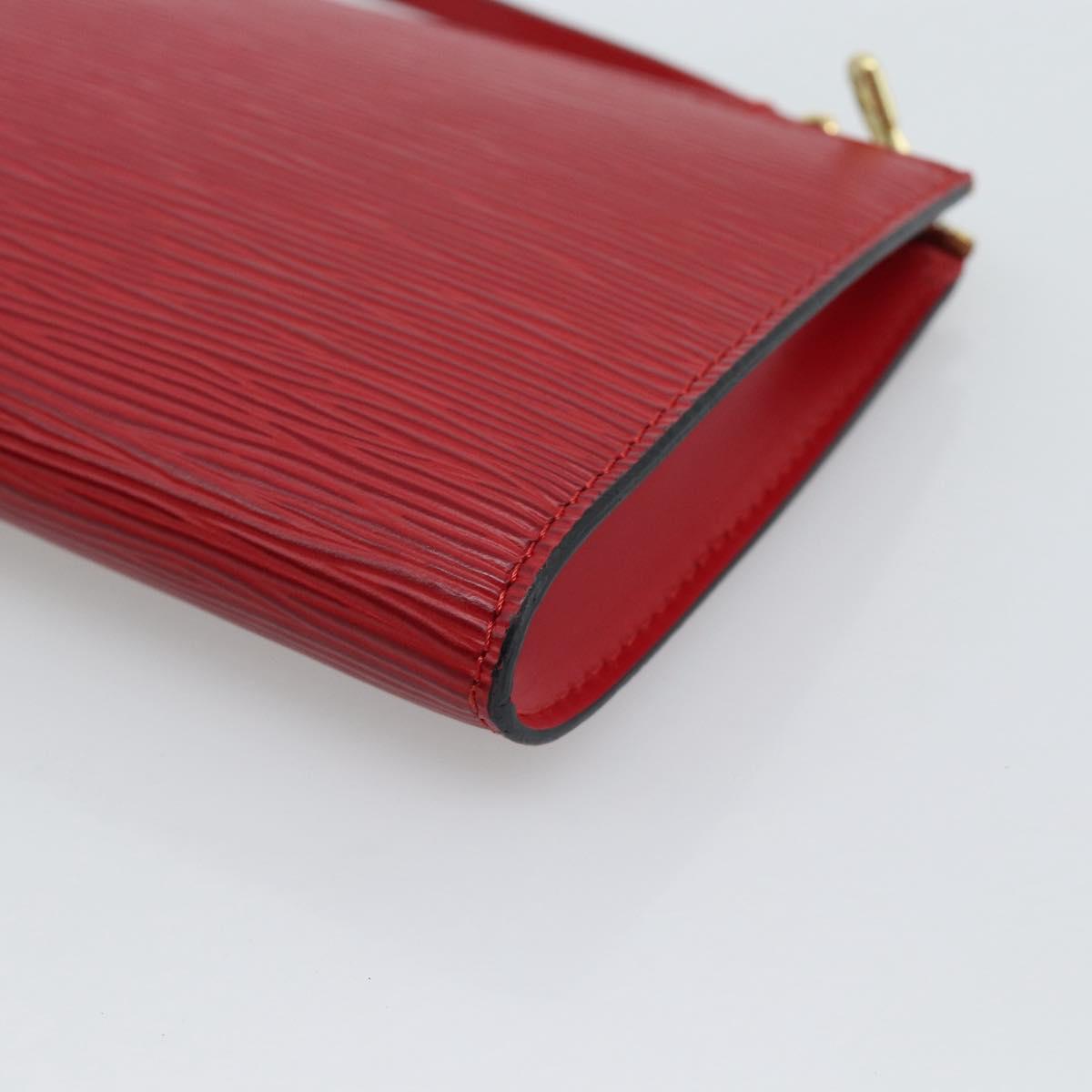 LOUIS VUITTON Epi Pochette Accessoires Pouch Red M52947 LV Auth 187289A