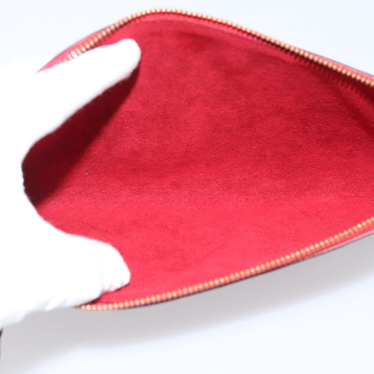 LOUIS VUITTON Epi Pochette Accessoires Pouch Red M52947 LV Auth 187289A