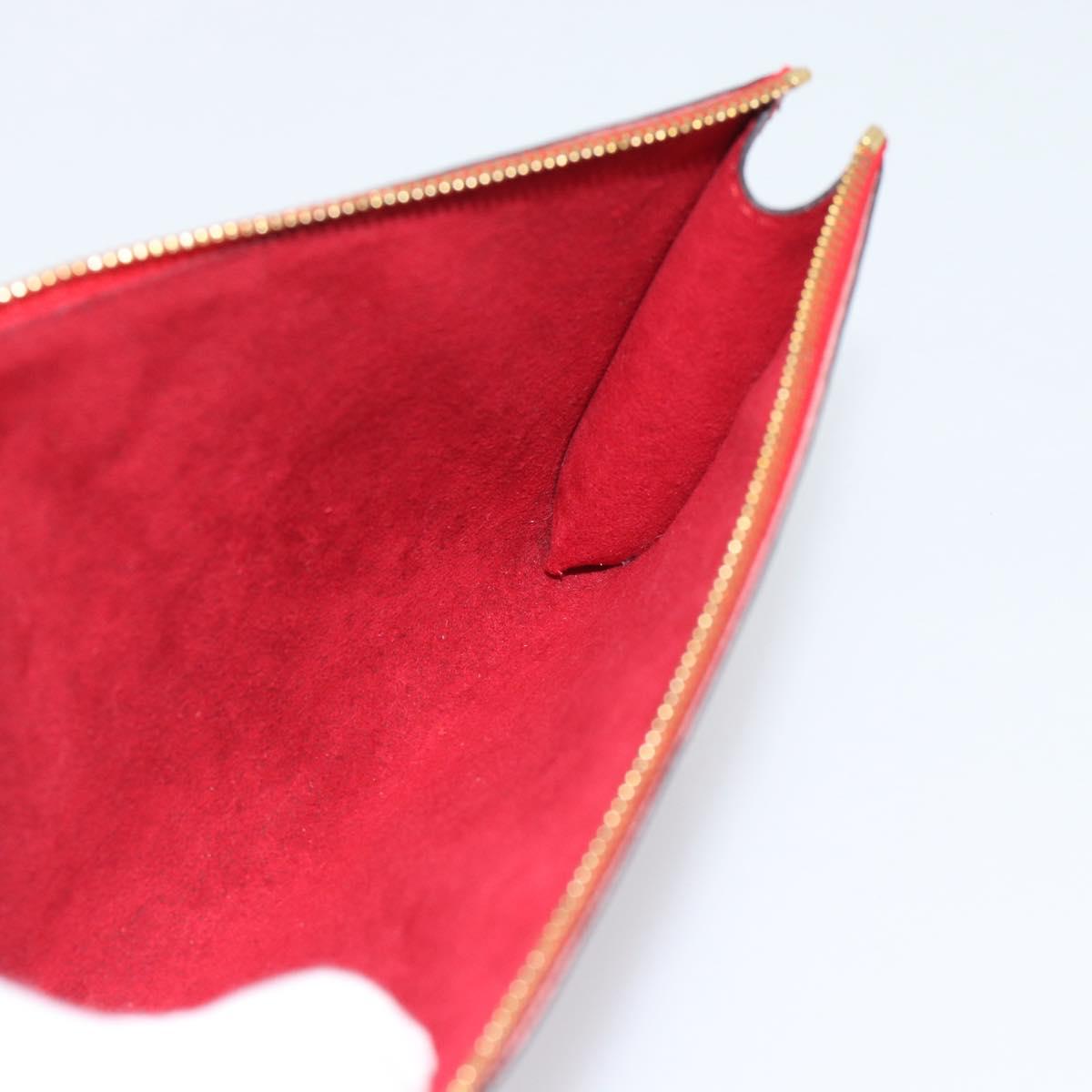 LOUIS VUITTON Epi Pochette Accessoires Pouch Red M52947 LV Auth 187289A