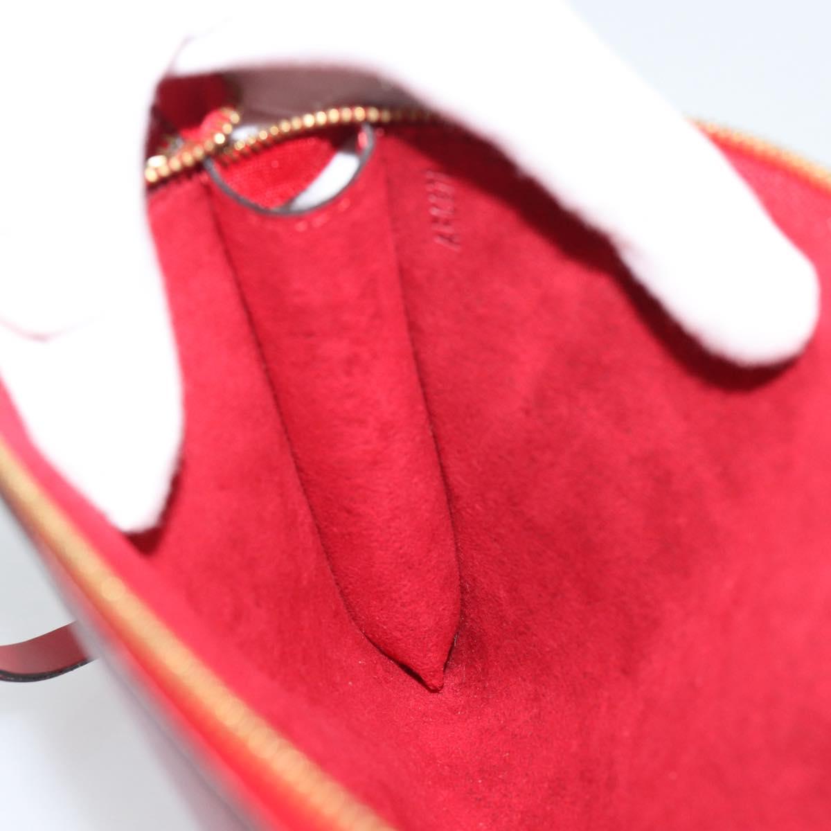 LOUIS VUITTON Epi Pochette Accessoires Pouch Red M52947 LV Auth 187289A