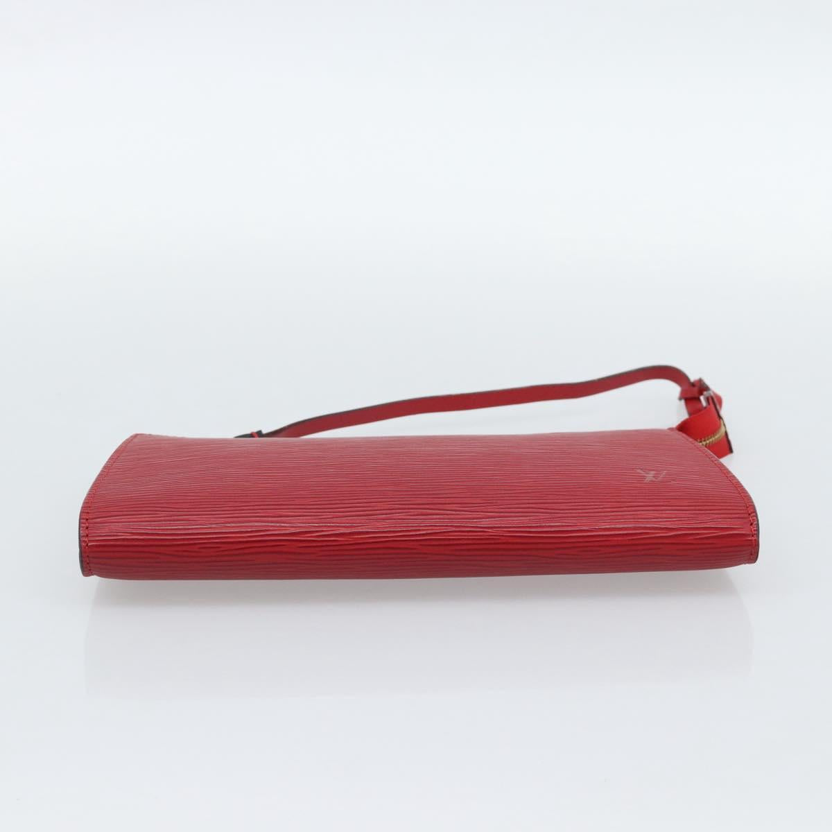 LOUIS VUITTON Epi Pochette Accessoires Pouch Red M52947 LV Auth 187289A