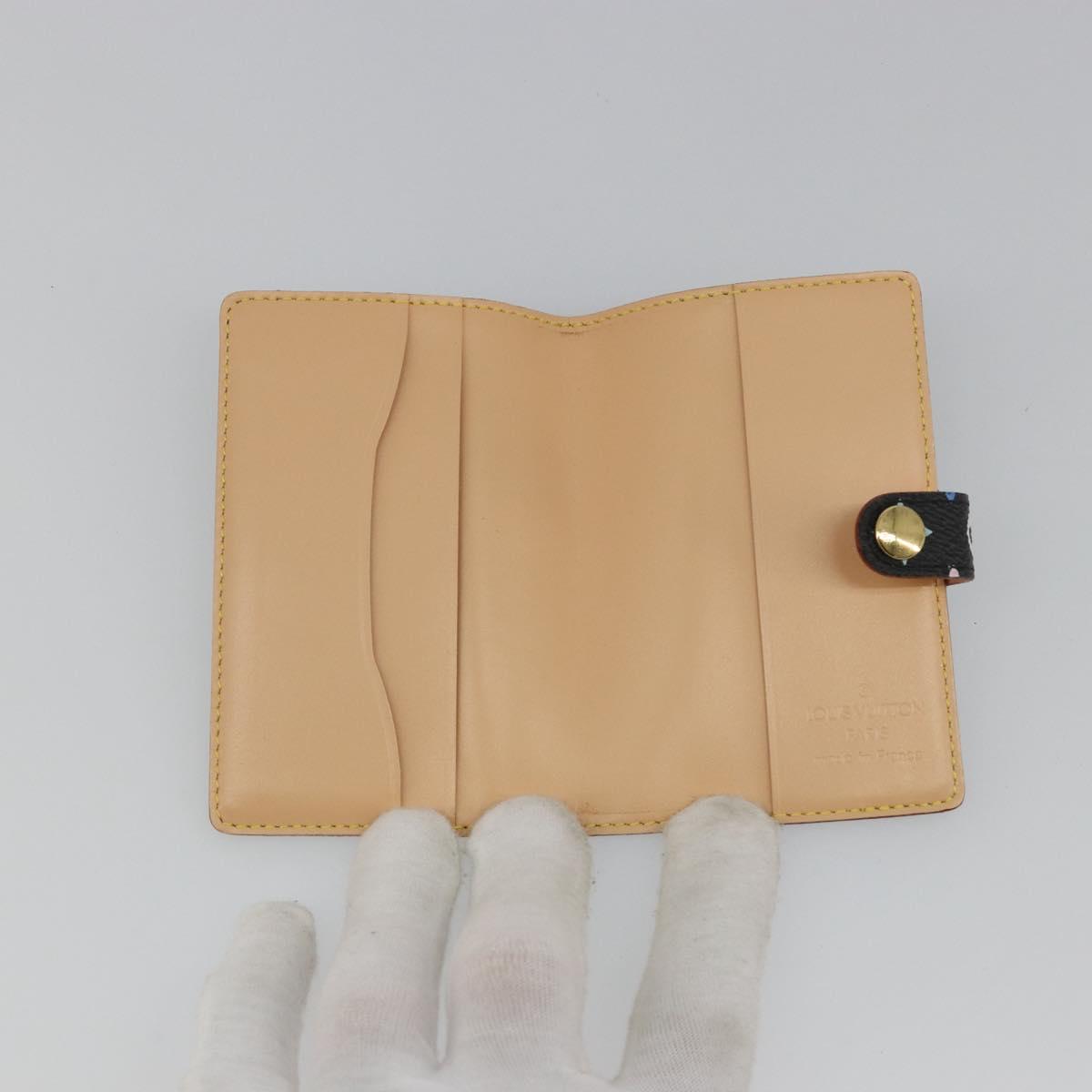 LOUIS VUITTON Multicolor Carnet de Val Mini Agenda Black M92652 Auth 187298V