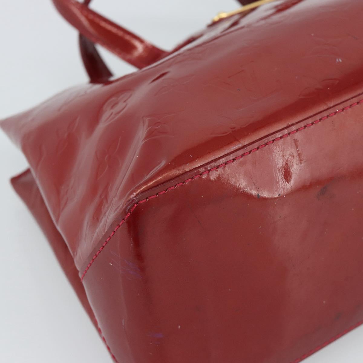 LOUIS VUITTON Monogram Vernis Wilshire PM Bag Rouge Grunadine M91723 Auth 187307