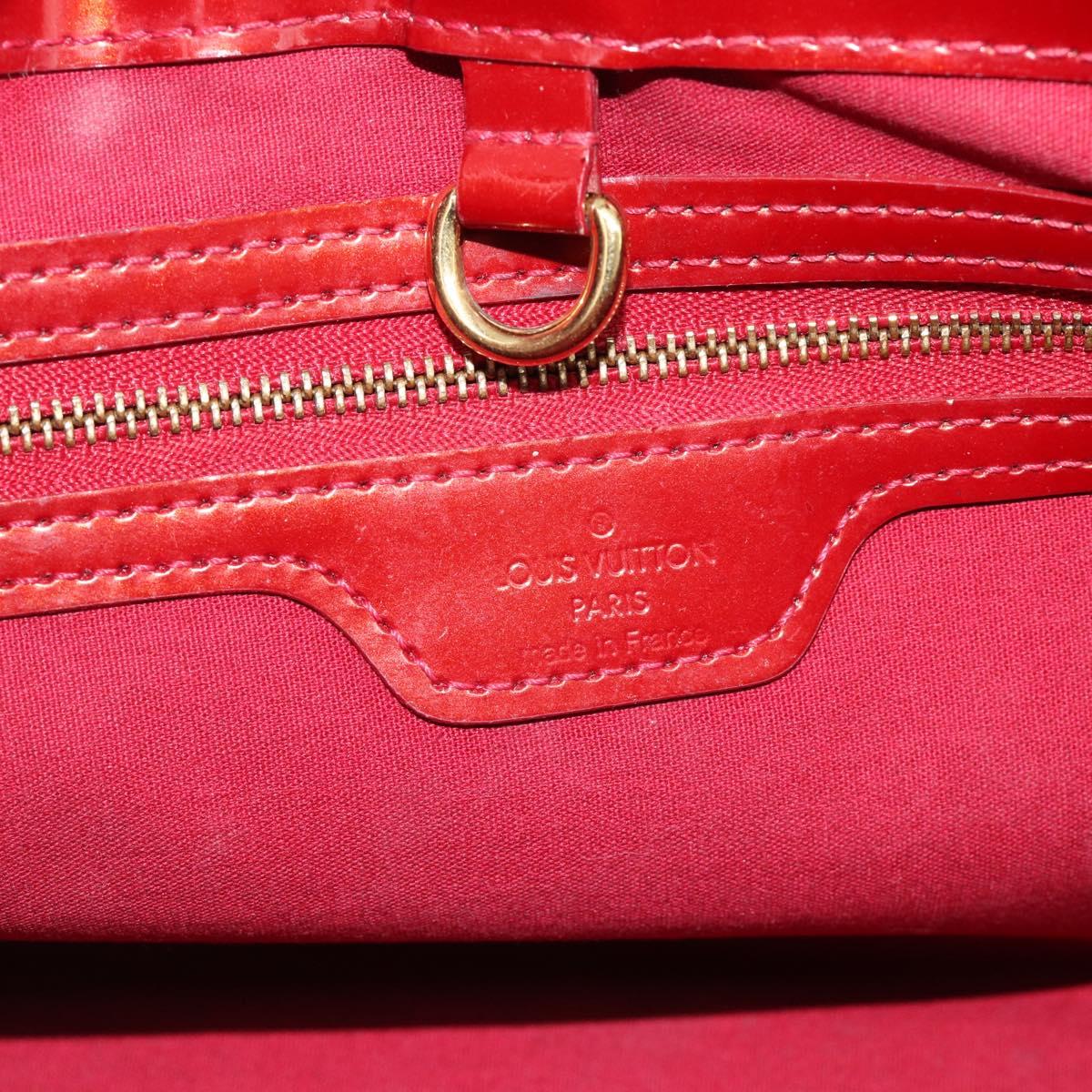 LOUIS VUITTON Monogram Vernis Wilshire PM Bag Rouge Grunadine M91723 Auth 187307