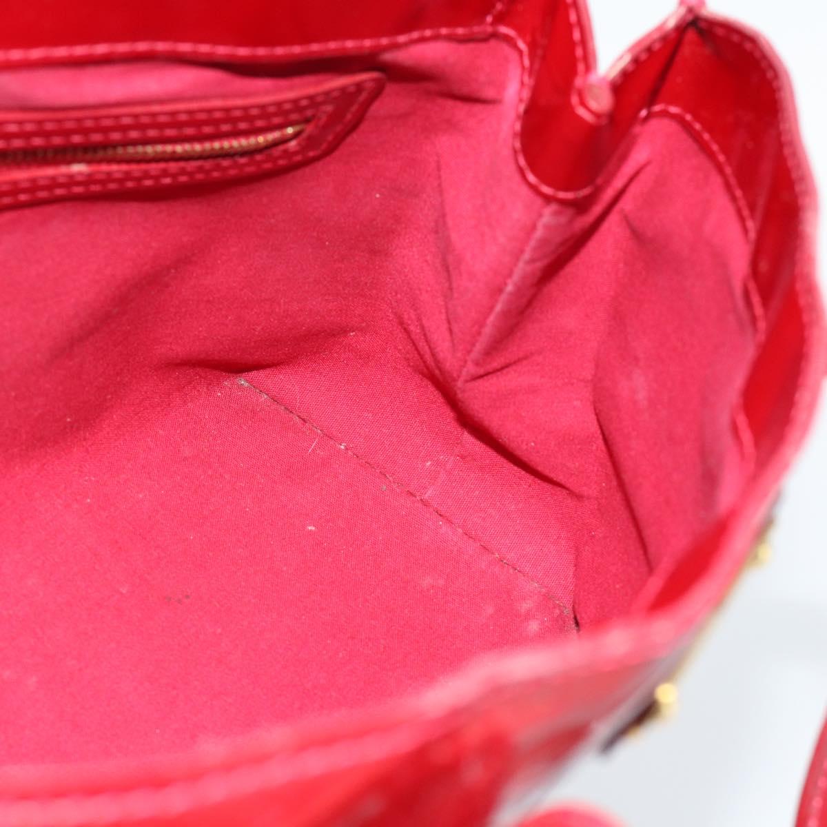 LOUIS VUITTON Monogram Vernis Wilshire PM Bag Rouge Grunadine M91723 Auth 187307