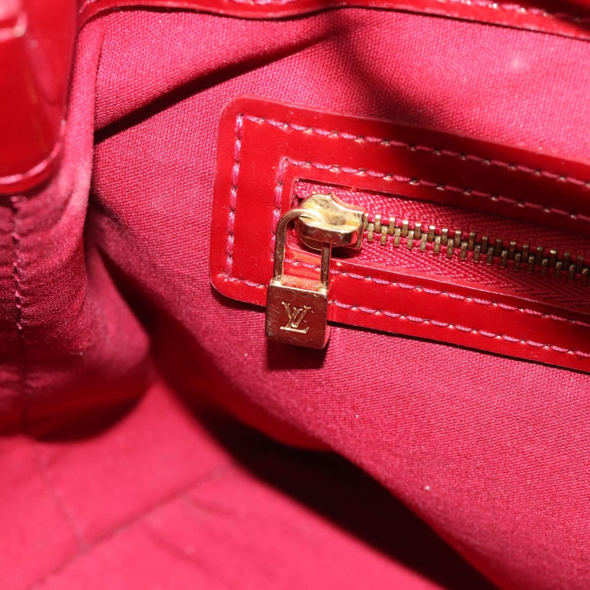 LOUIS VUITTON Monogram Vernis Wilshire PM Bag Rouge Grunadine M91723 Auth 187307