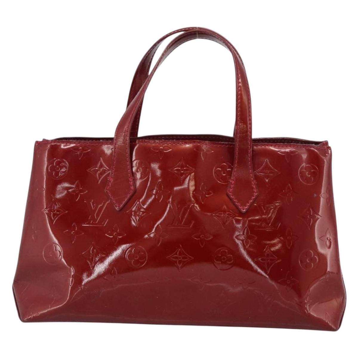 LOUIS VUITTON Monogram Vernis Wilshire PM Bag Rouge Grunadine M91723 Auth 187307