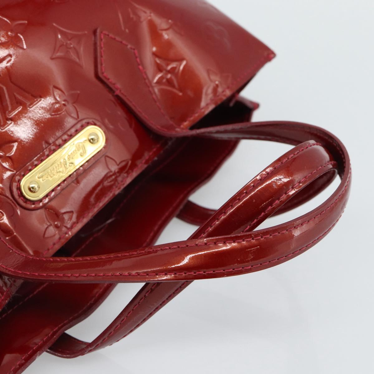 LOUIS VUITTON Monogram Vernis Wilshire PM Bag Rouge Grunadine M91723 Auth 187307
