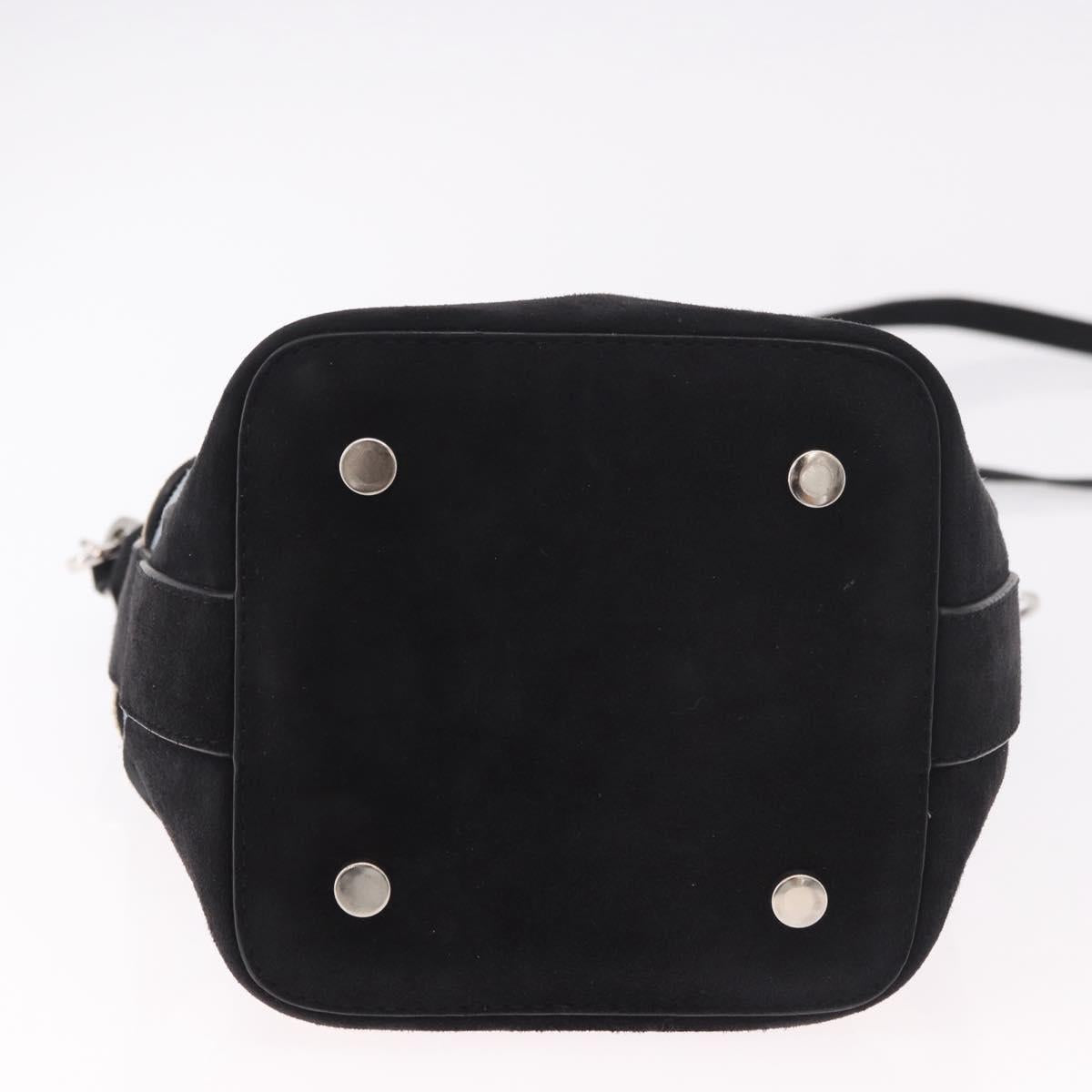 PIERRE HARDY Shoulder Bag Suede 2way Black Silver Auth 187310V