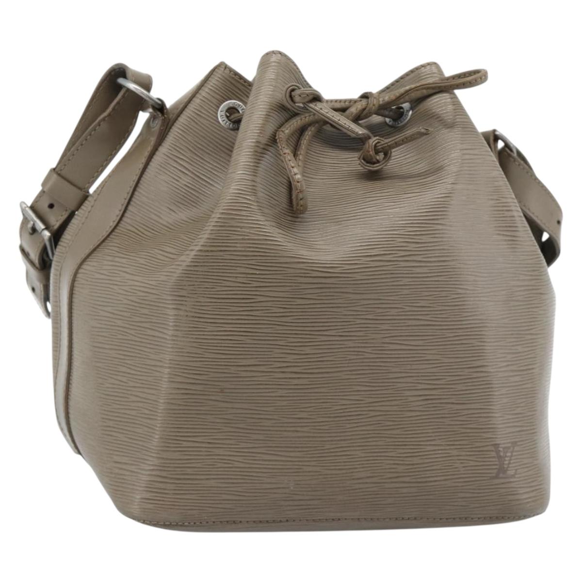 LOUIS VUITTON Epi Petit Noe Shoulder Bag Gray Pepper M4410C LV Auth 187316