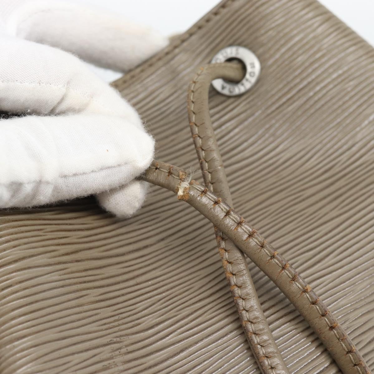 LOUIS VUITTON Epi Petit Noe Shoulder Bag Gray Pepper M4410C LV Auth 187316