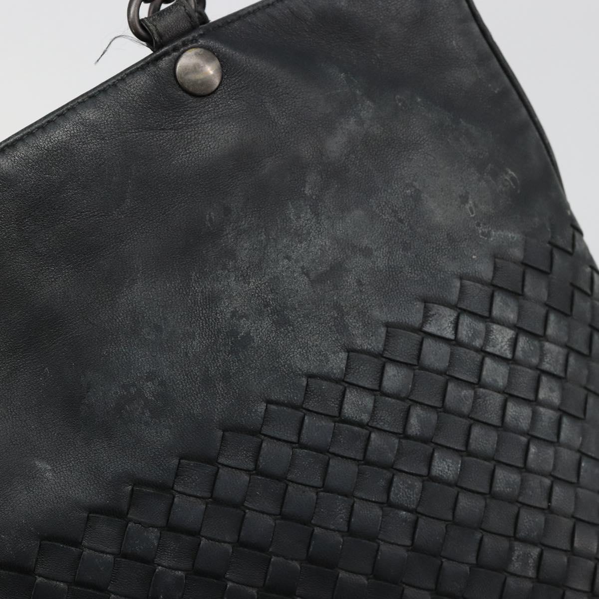 BOTTEGA VENETA INTRECCIATO Tote Bag Leather Black Auth 187347