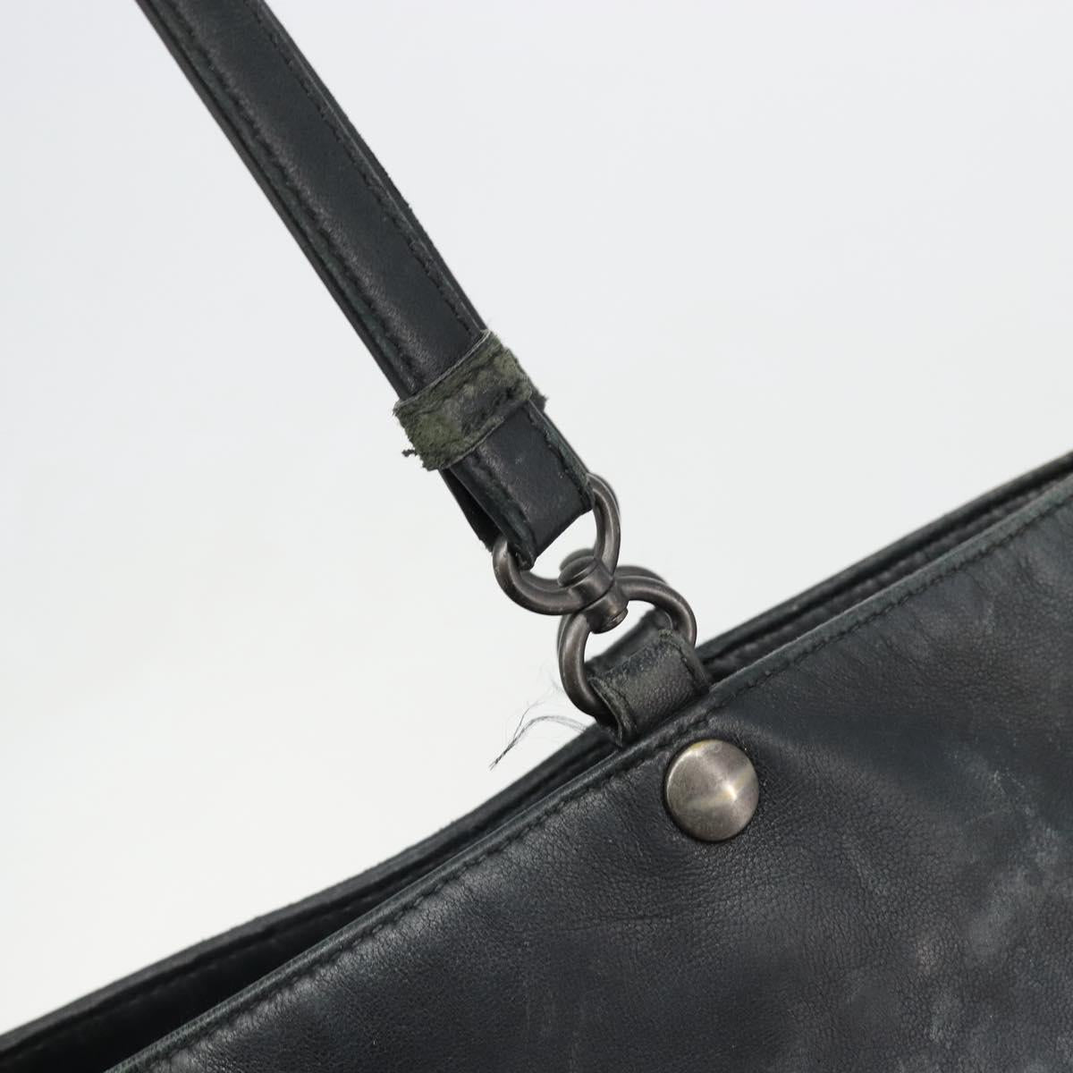 BOTTEGA VENETA INTRECCIATO Tote Bag Leather Black Auth 187347