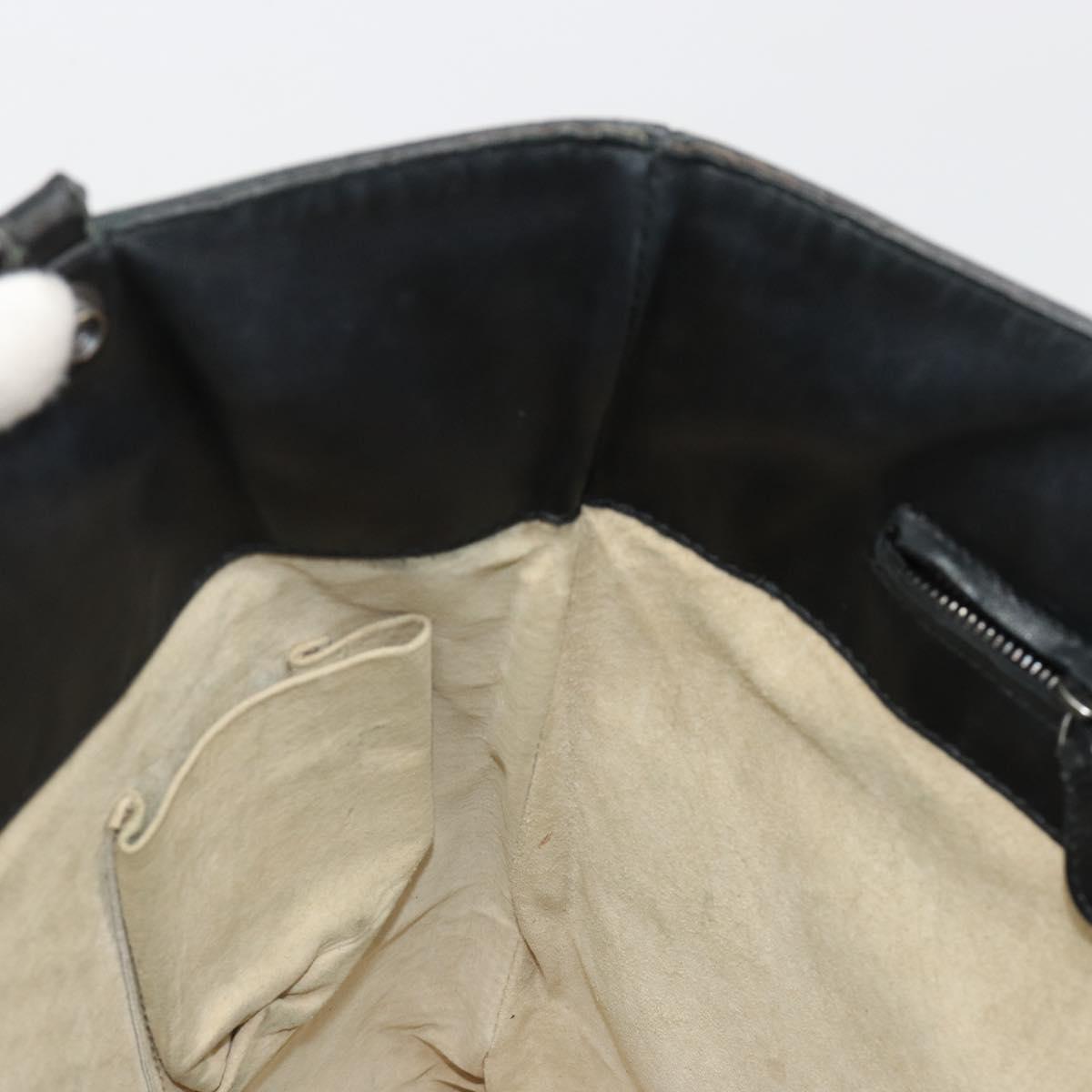 BOTTEGA VENETA INTRECCIATO Tote Bag Leather Black Auth 187347