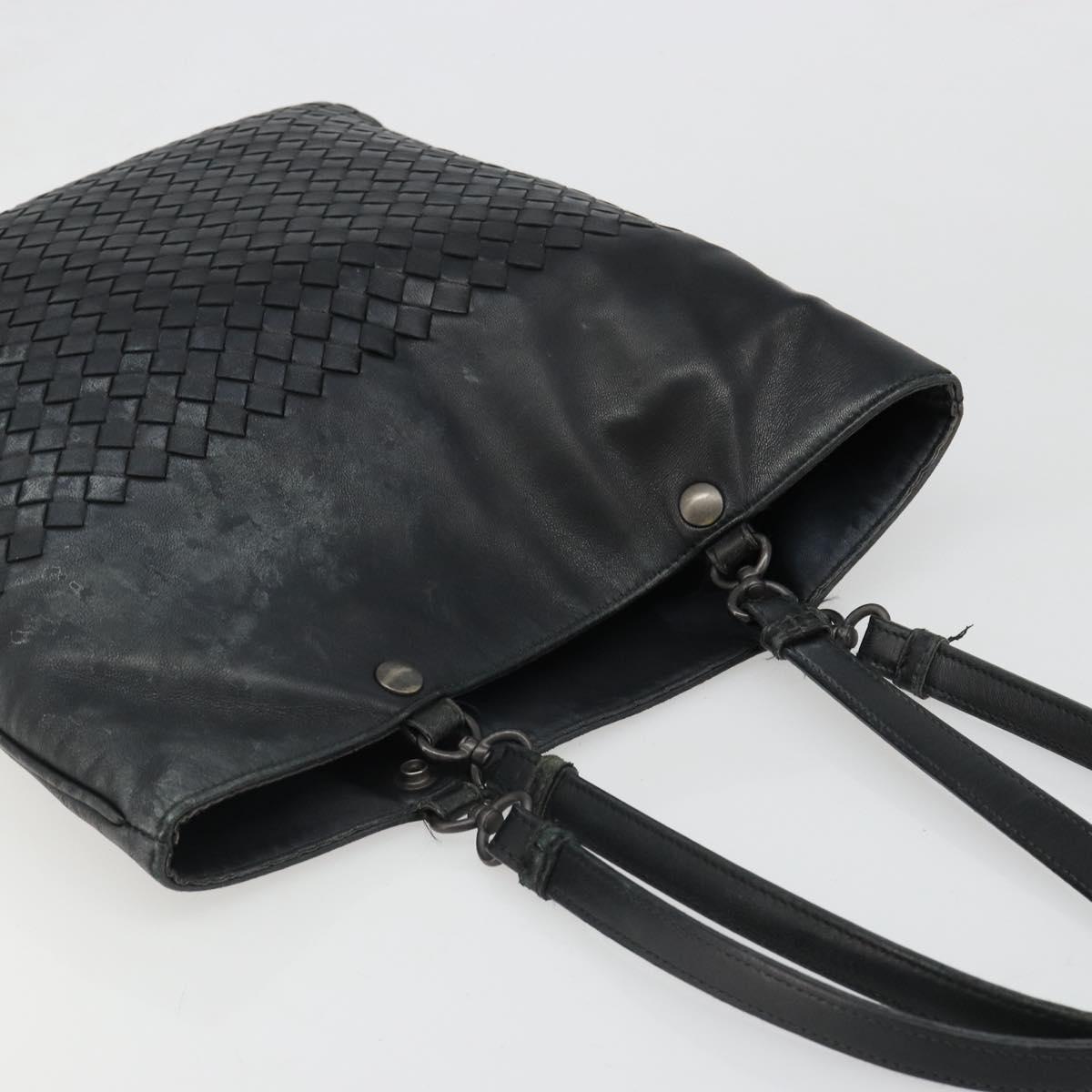 BOTTEGA VENETA INTRECCIATO Tote Bag Leather Black Auth 187347